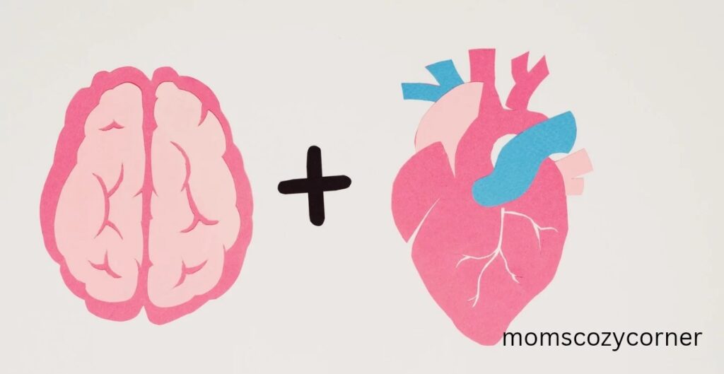 Illustration showing emotional attachment and brain chemistry connection