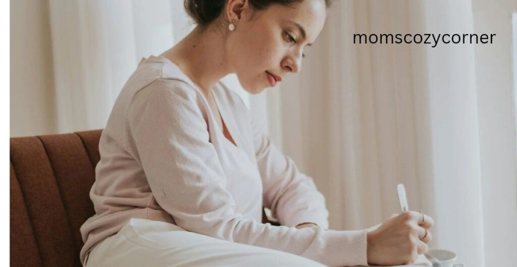 mom journaling to understand her thoughts and emotions clearly