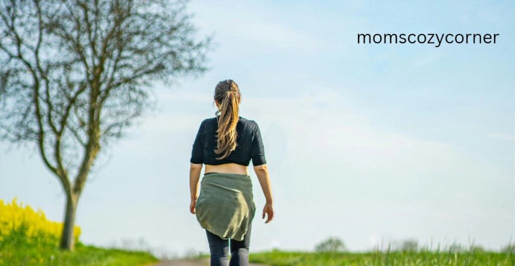 woman walking outdoors reconnecting with her body and senses